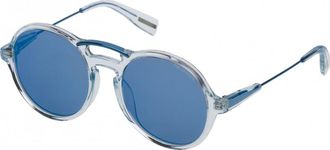 Trussardi Womens STR213516N1B 51 Sunglasses - Blue - One Size