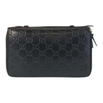 Gucci Pre-owned Wallets, male, Black, Size: ONE SIZE Pre-owned Guccissima Leather Long Wallet