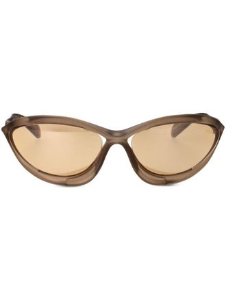 Prada oval-frame sunglasses - Brown