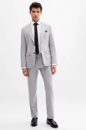 Soul of London Mens Twill minimalist suit Slim fit