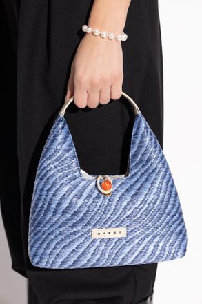 Marni Handbag With Logo, Womens, Blue