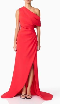 Elliatt Isadora One Shoulder Crepe Gown in Red at Nordstrom, Size Xx-Small
