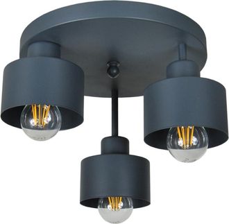 OEM L&aacute;mpara De Techo Antracita, Metal Industrial, 3xe27, Iluminaci&oacute;n Led Moderna Para Sal&oacute;n, Cocina, Dormitorio, Habitaci&oacute;n Infantil, Loft