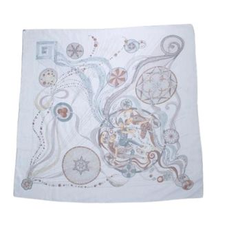Herm&egrave;s Pre-owned Scarves, female, White, Size: ONE SIZE Pre-owned Silk Mousseline Square Scarf
