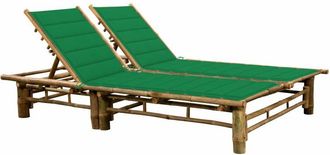 vidaXL Vidaxl - Tumbona Con Cojines Para 2 Personas Bamb&uacute;