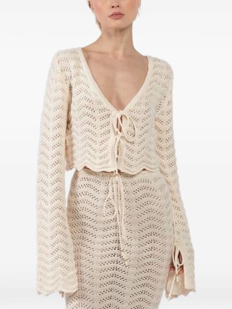 Bananhot Miana knitted tie shirt - White