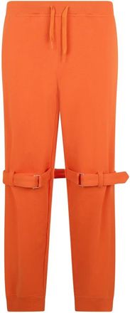 Moschino Heren, Broeken, Oranje, Maat: M Katoen