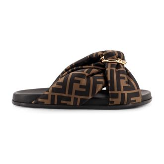 Fendi Dames, Schoenen, Bruin, Maat: 38 1/2 EU Poliester