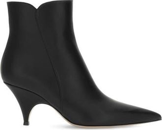 Gianvito Rossi Sofia Bootie 70 in Black Leather at Nordstrom, Size 37.5