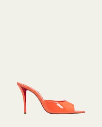 Christian Louboutin 100mm Miss Z Leather Mule Sandals