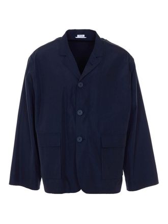 Thom Browne Blue Jacket With Frontal Buttons Closure