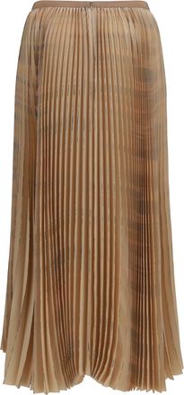 Fabiana Filippi Womens Pleated Midi Skirt Acero-Chine Polyester Acero/chine