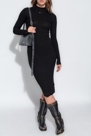 Diesel Dress D-MOKKY-LS-MICRODIV, Womens, Black