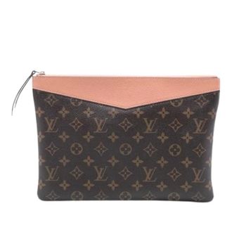Louis Vuitton Pre-owned Clutches, female, Brown, Size: ONE SIZE Pre-owned Daily Pouch