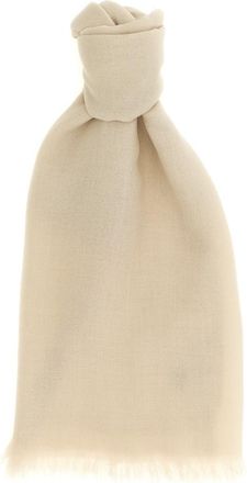 Brunello Cucinelli Beige Silk Solid Scarf