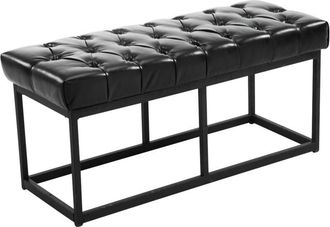 Clp Taburete Pie De Cama Amun Con Base En Negro Negro 100 Cm