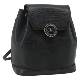 Valentino Pre-owned Backpacks, female, Black, Size: ONE SIZE Pre-owned Vintage Leather Backpack