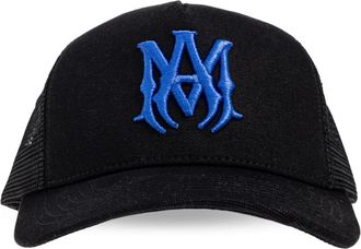 Amiri MA Logo Trucker Cap - Heren - Petten - Zwart - ONE Size - Katoen - Accessoires