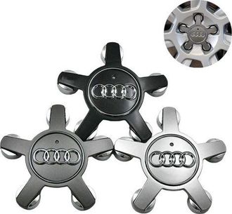 OEM Juego De 4 Embellecedores De Rueda De Cinco Garras Aptos Para Audi A4l//a5/a6l/a7/a8l/q5/s6/tt/r8, Embellecedores De Rueda De Cinco Garras Negros De 1