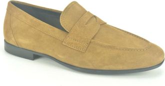 Geox Schoenen, Heren, Bruin, 43 EU, Suède, Stijlvolle Camel Suède Mocassin Jurkschoen