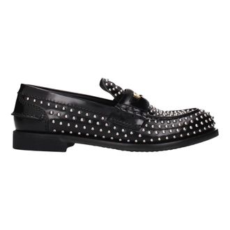 Miu Miu Mocasines de Piel con Tachuelas - Shoes - Mujer - Negro - 38 1/2 EU