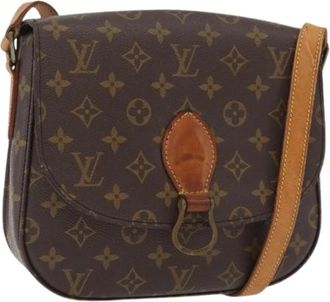 Louis Vuitton Pre-owned Monogram Canvas Shoulder Bag - Dames - Vintage Schoudertas - Bruin - ONE Size - Leer - Vintage