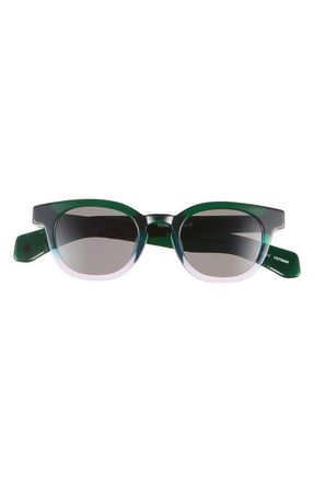 Eyebobs Total Wit 45mm Round Polarized Sunglasses in Emerald /Rose Quartz /Grey at Nordstrom