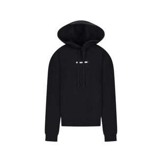 Jil Sander Hoodies, male, Black, Size: L Felpa con logo