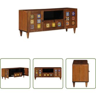 vidaXL vidaXL Mobile TV per Soggiorno - Mobile TV Noce 105 x 33 x 46 cm Legno di mango massello