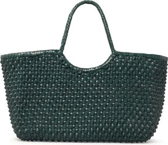 Dragon Diffusion Forest Green Leather Nantucket Cactus Bag
