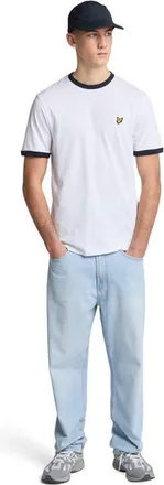 Lyle & Scott Ringer T-shirt in White/dark Navy at Nordstrom, Size Xx-Large