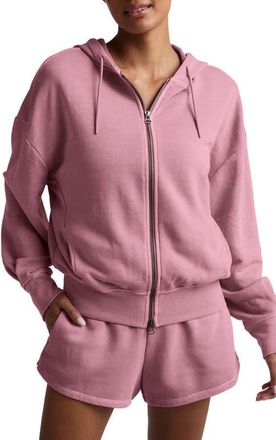 Beyond Yoga Fade Out Full Zip Hoodie in Washed Rich Raspberry at Nordstrom, Size X-Large