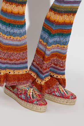 Etro Espadrilles With Logo, Womens, Multicolour