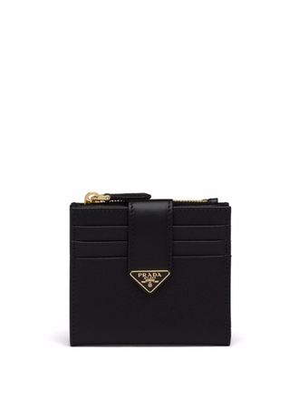 Prada Saffiano leather wallet - women - Leather/Leather - One Size - Black