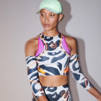 adidas ADIDAS by Stella McCartney Womens TruePace Running Crop Top - White Recycled Material - Size X-Large