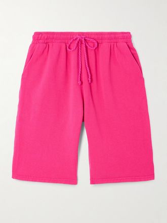 The Elder Statesman Shorts In Misto Cotone E Cashmere - Rosa