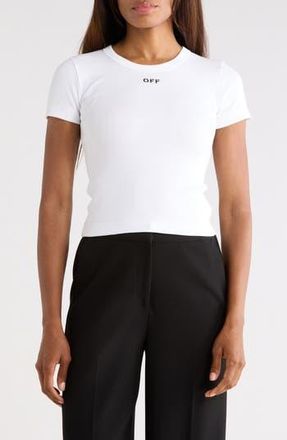 Off-white Fitted Tee in Bright White at Nordstrom Rack, Size Medium