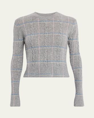 Guest In Residence Grizzly Stripe Cashmere Crewneck Sweater