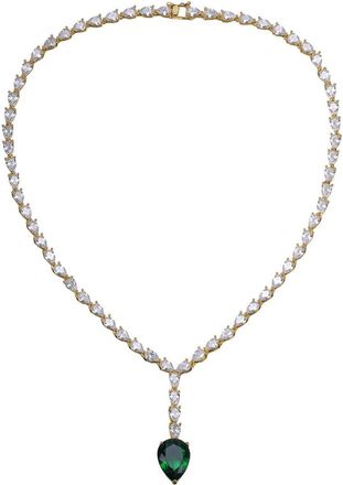 Genevive 14K Plated Cz Tennis Necklace