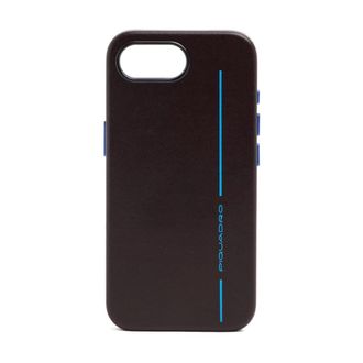 Piquadro Accessoires, unisex, Bruin, ONE Size, Katoen, Mag Safe Lederen Hoesje voor i Phone 17