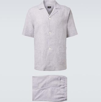 Ermenegildo Zegna Striped linen pajamas