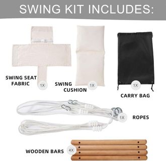 OEM Columpio De Interior Para Beb&eacute;s - Madera - Para Marco De Puerta - A Partir De 1 A&ntilde;o - Beige