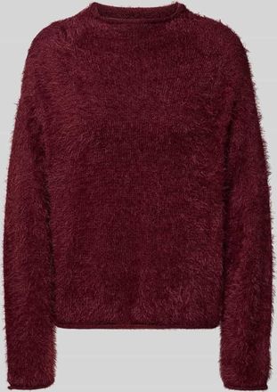 Freequent Strickpullover mit Rundhalsausschnitt Modell Cat in Bordeaux, Größe XL