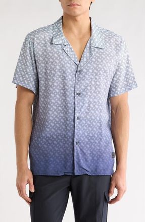 BOSS Vale Camp Shirt in Navy Blue at Nordstrom Rack, Size Xx-Large