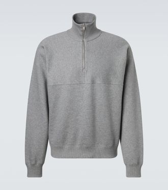 Jil Sander Cotton terry half-zip sweatshirt