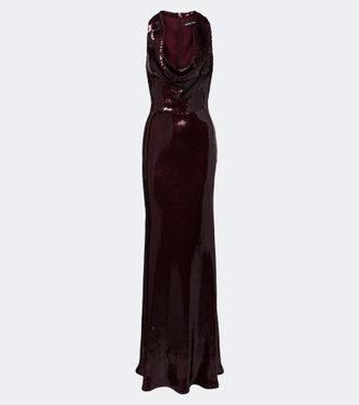 DAVID KOMA Sequined gown