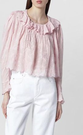 Isabel Marant silk blend ruffled blouse