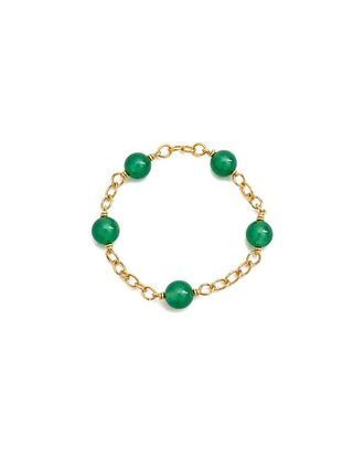 Jewelmak 14K Green Onyx Ring