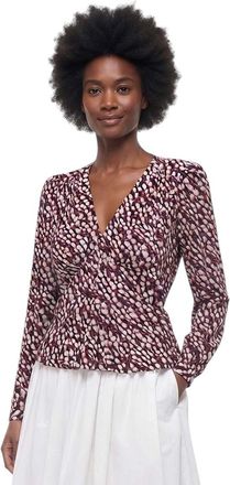 Isabel Marant Red Printed V Neck Top