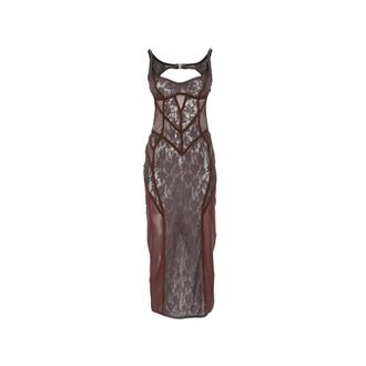 The Attico Party Dresses, female, Brown, Size: M Dress The Attico